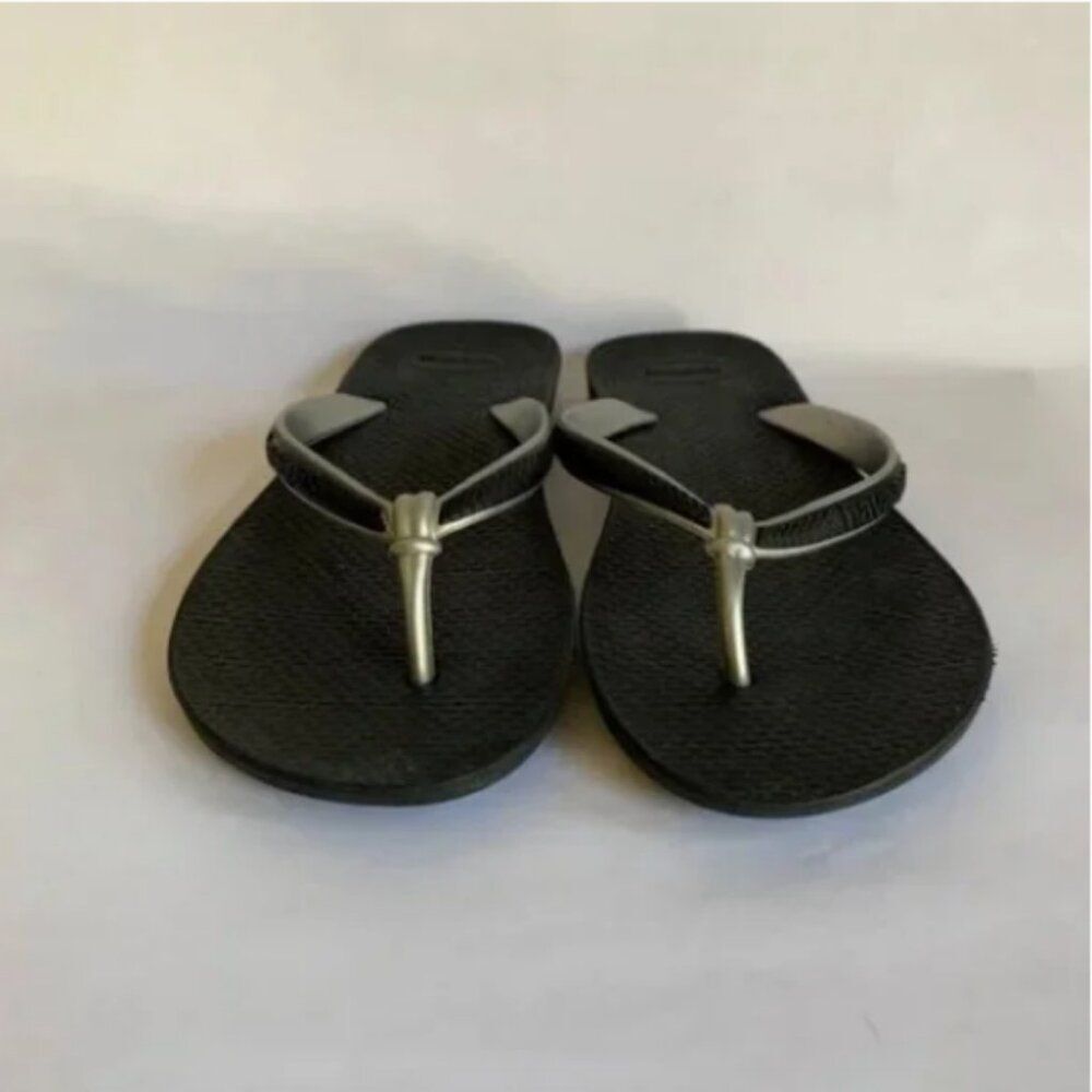 Havaianas Slim Retro Black/Gray Sandals Size 5 - Picture 7 of 10
